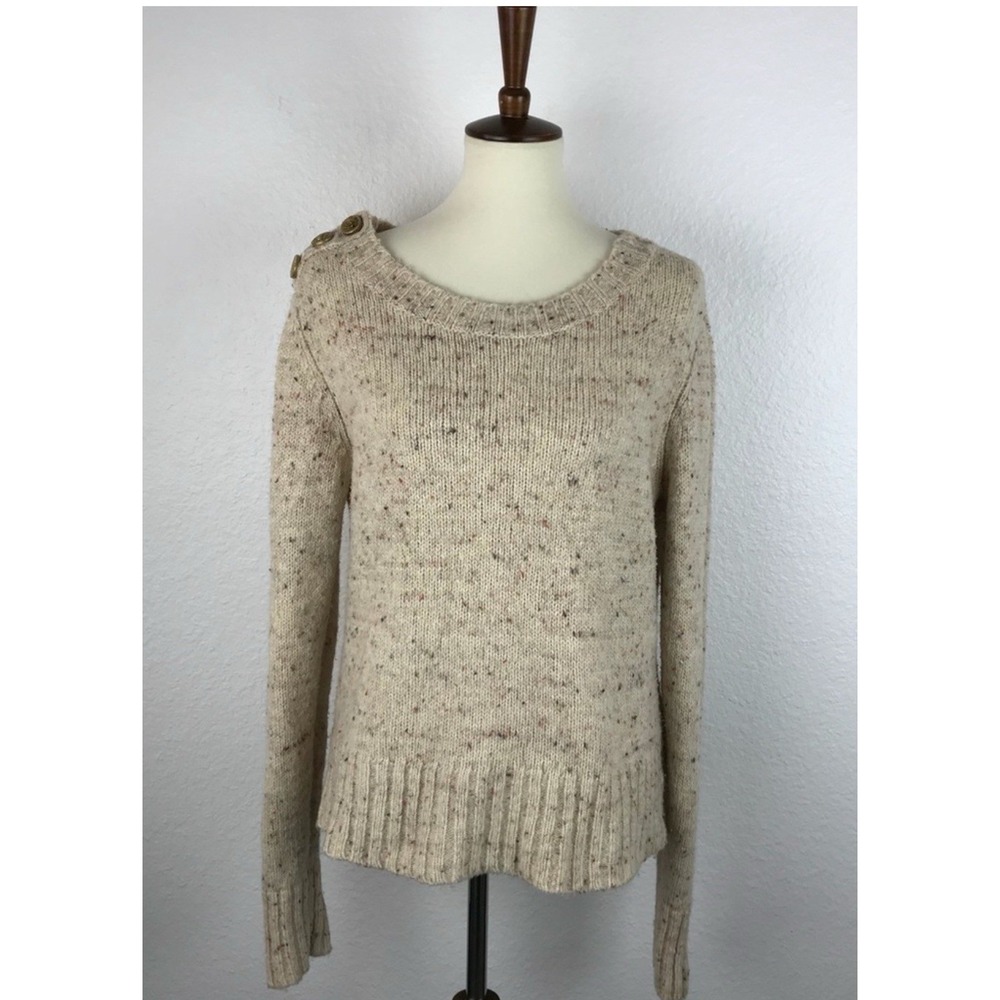 Anthropologie Charlie‎ & Robin Sweater Women XS Berm Speckled Knit Wool Blend